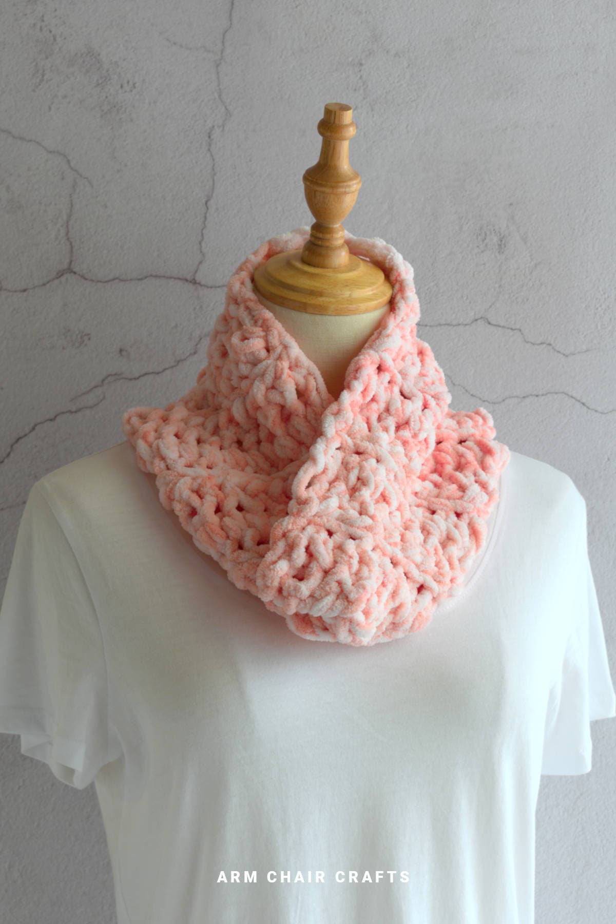 Crochet cowl.