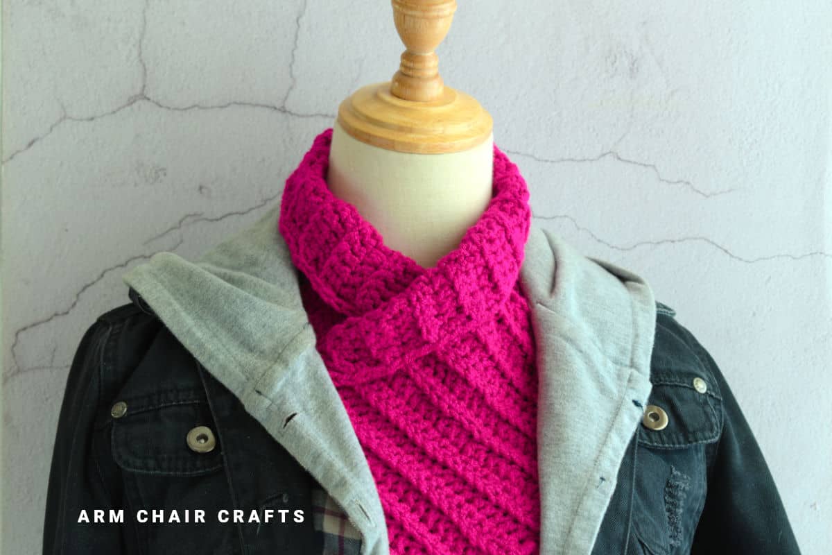 Crochet cowl.
