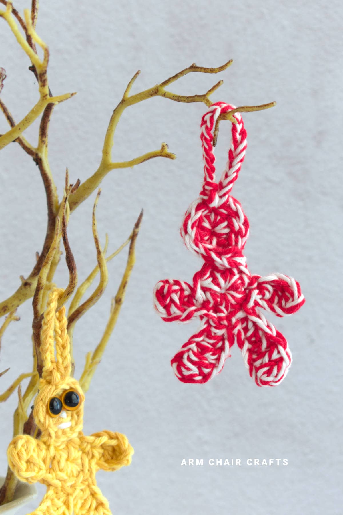 Crochet gingerbread man.