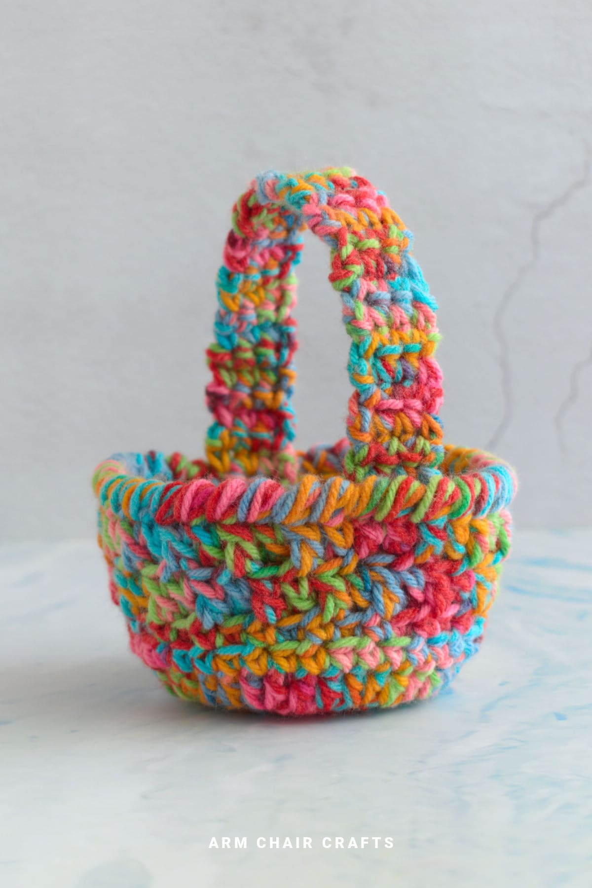 Crochet basket.