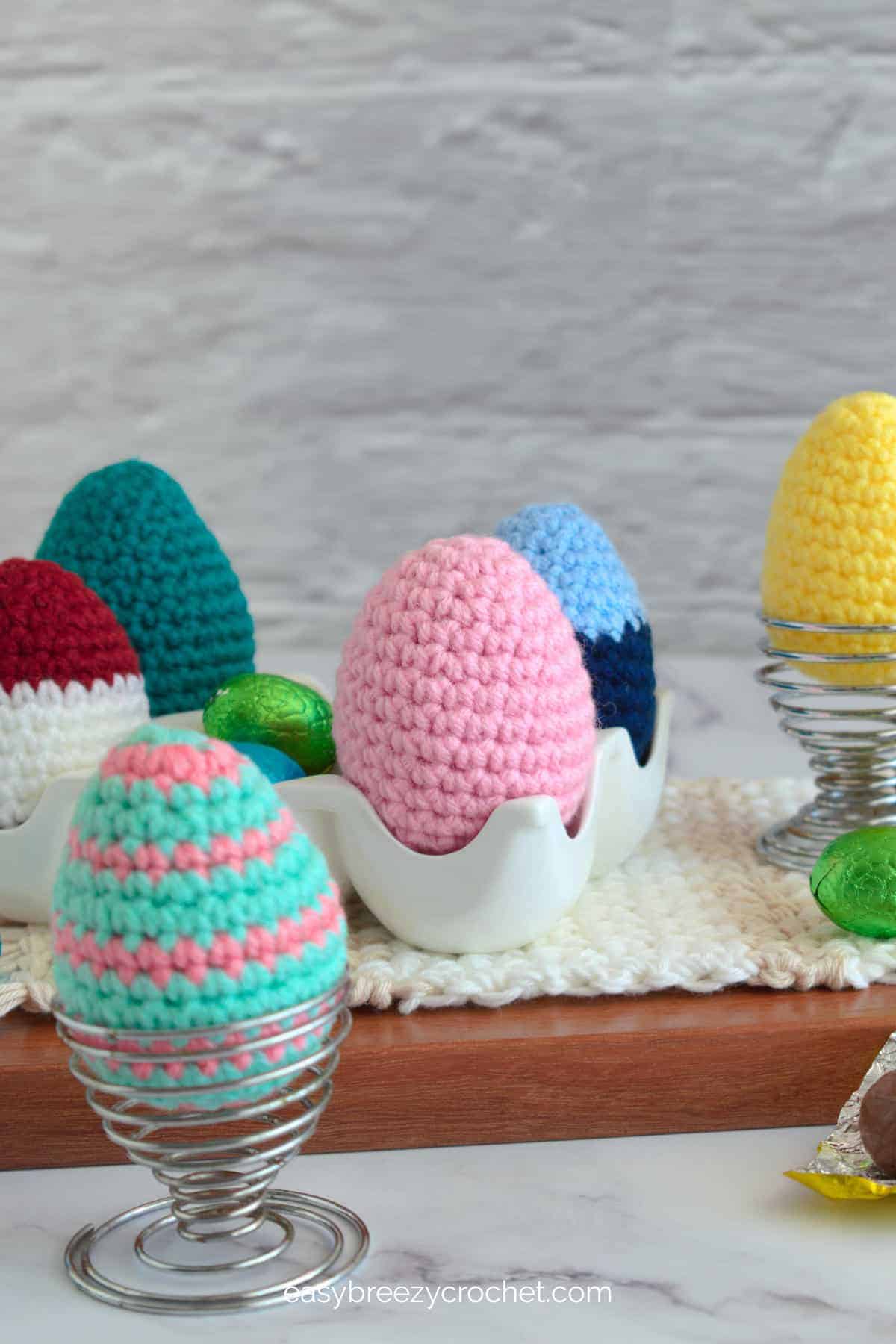 Crochet Easter eggs.