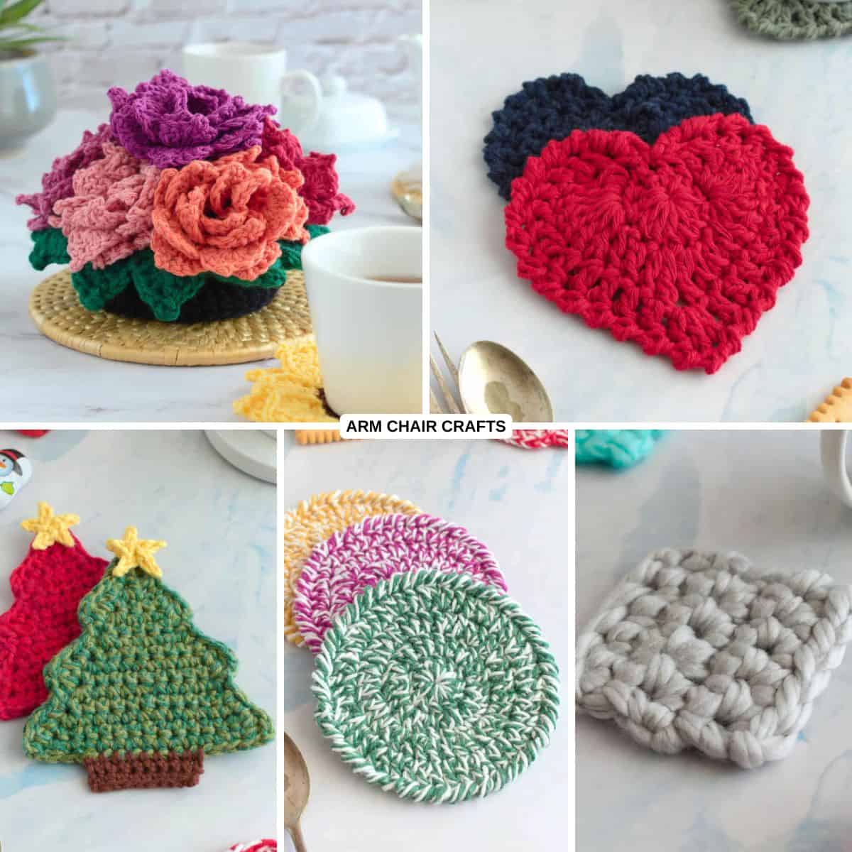 Crochet coasters.