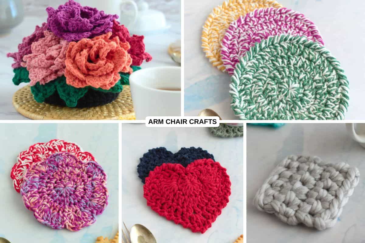 Crochet coasters.