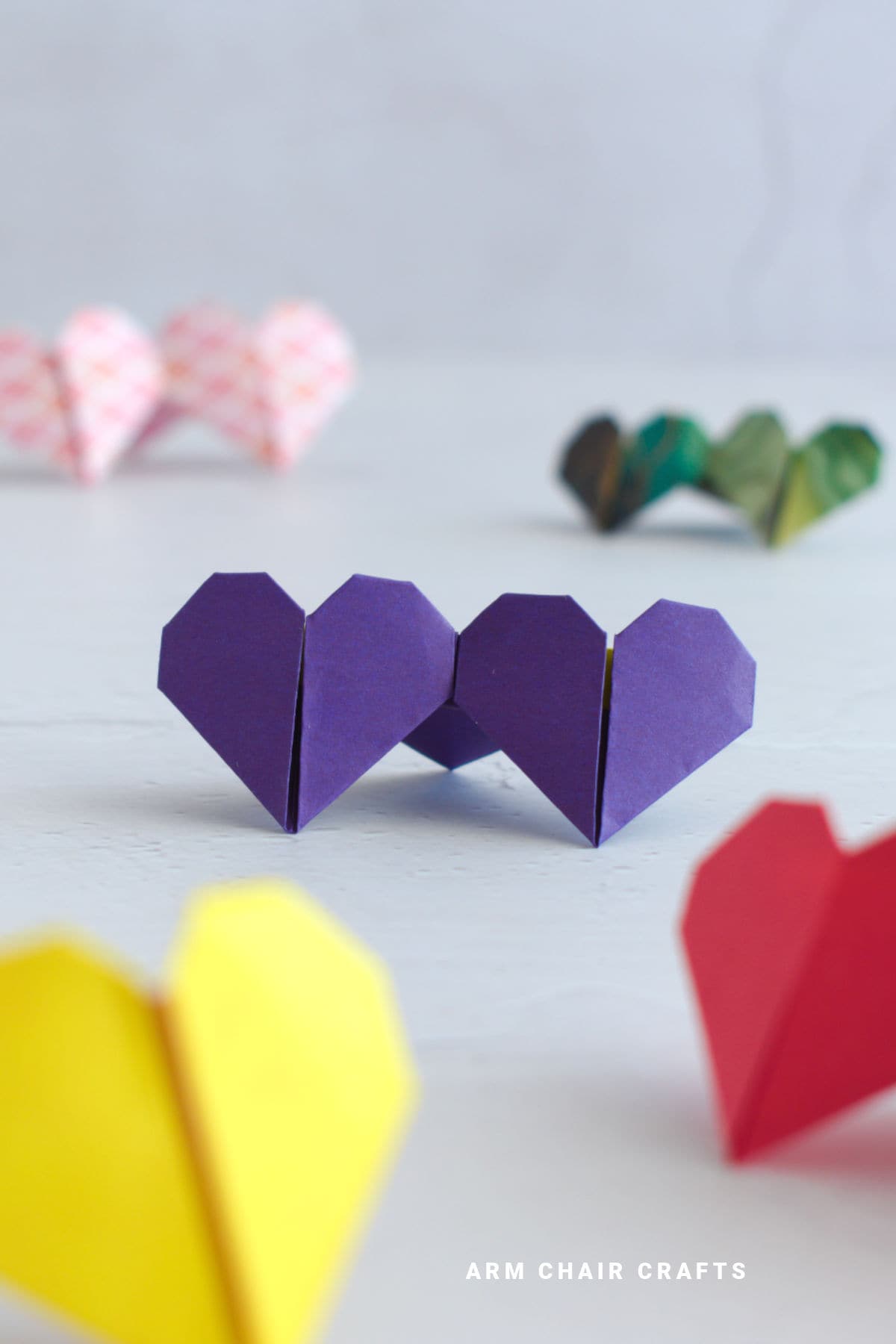 Origami hearts.