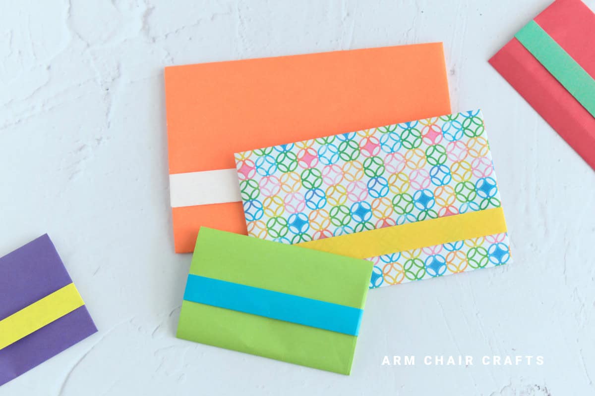 Origami gift card holders.