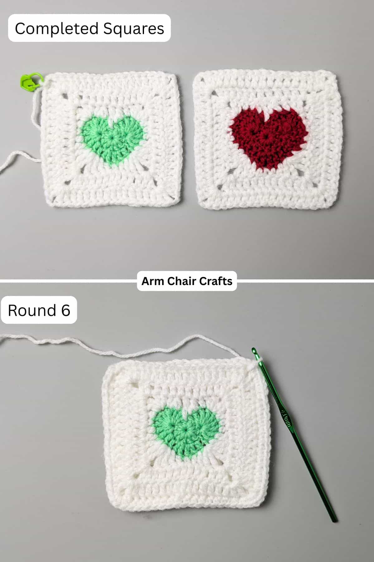 Completed granny squares.