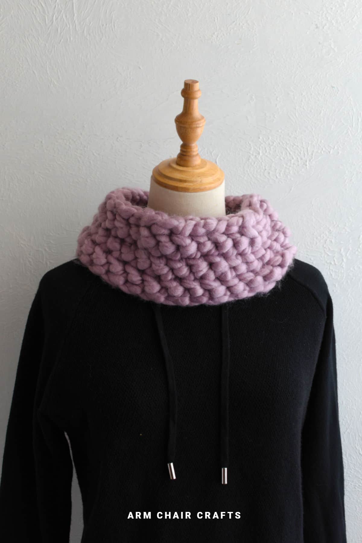 Crochet cowl.