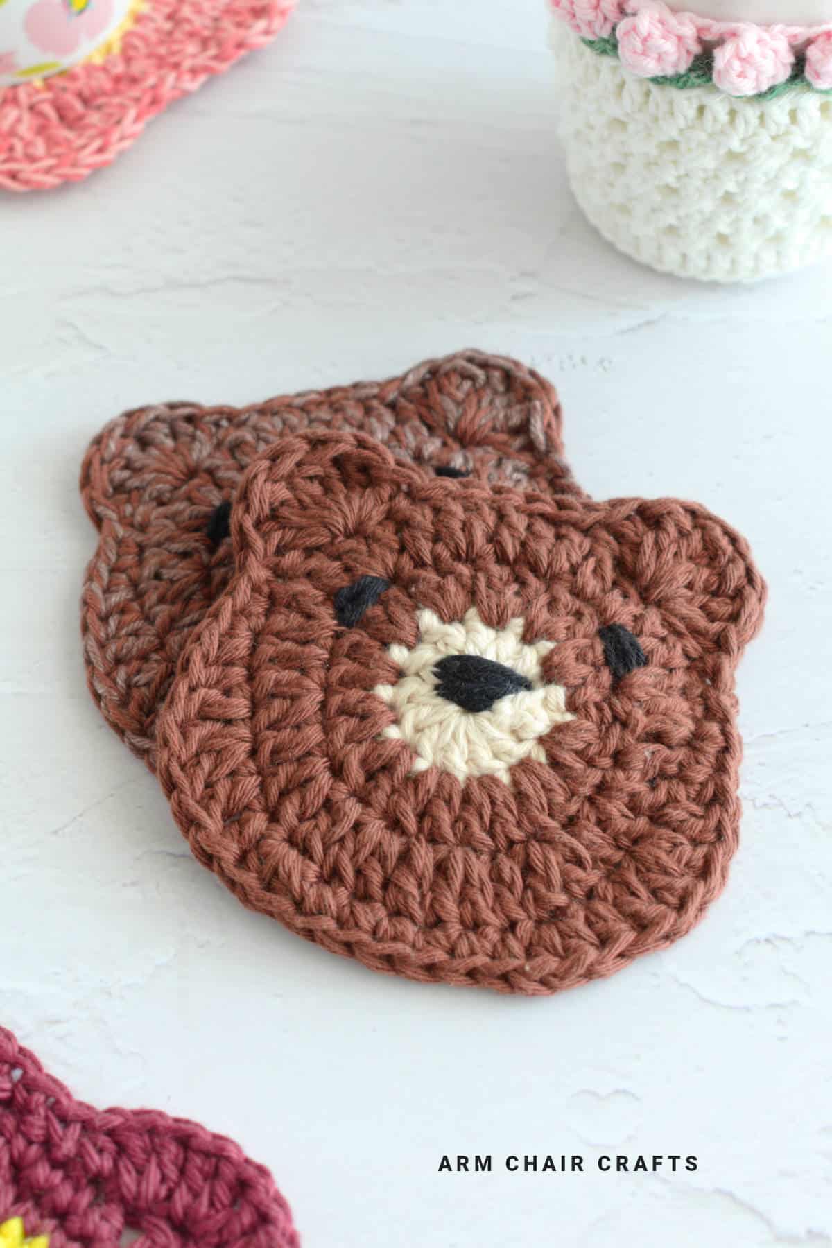 Crochet coasters.