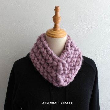 Crochet cowl.