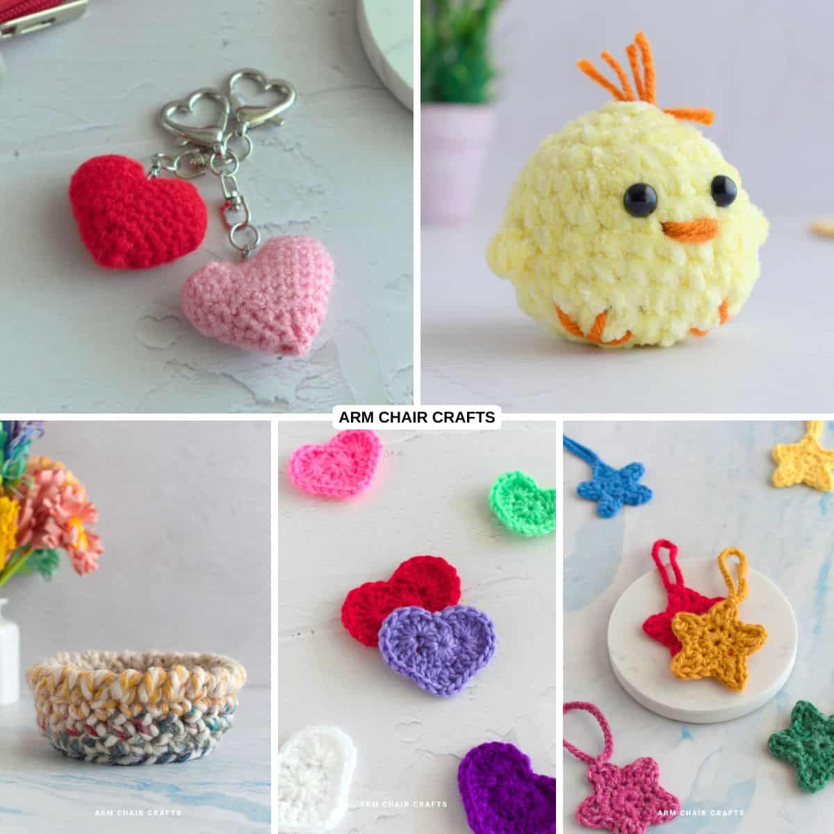 Scrap yarn crochet projects.