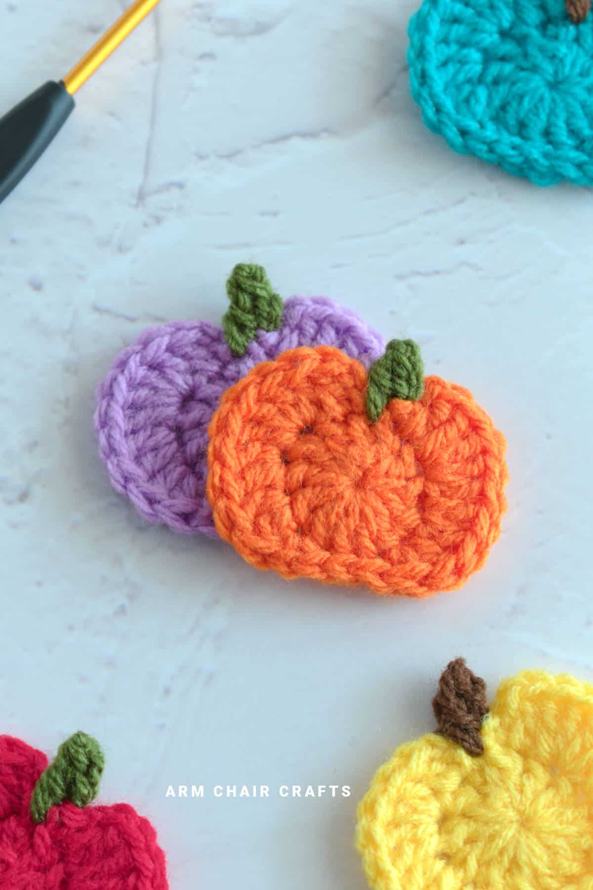 Crochet pumpkins.