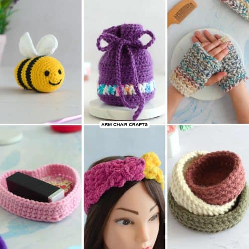 Quick crochet patterns collage.