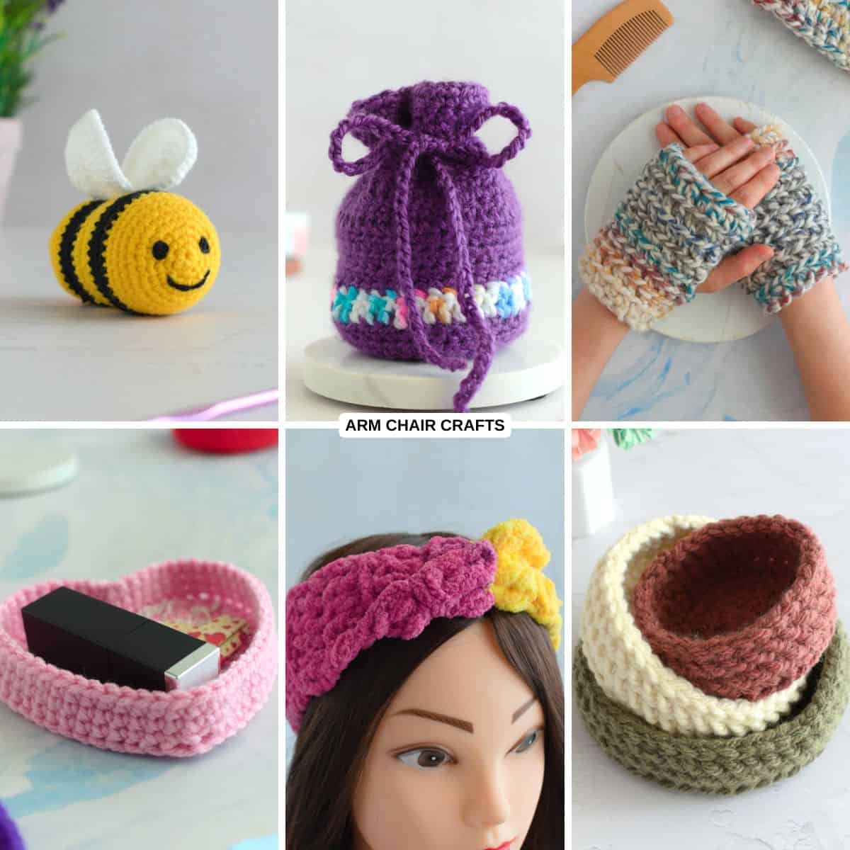 Quick crochet patterns collage.