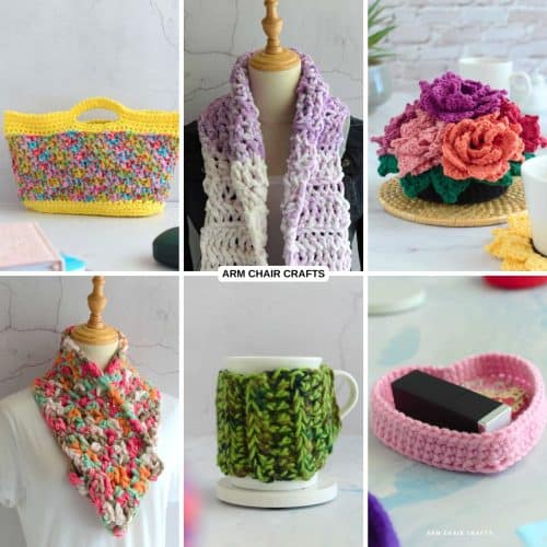Crochet pattern collage.