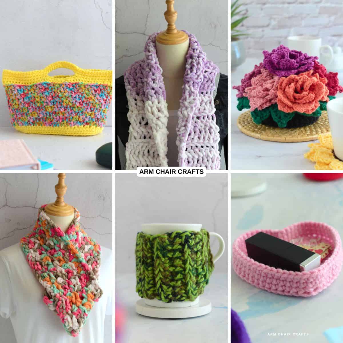 Crochet pattern collage.