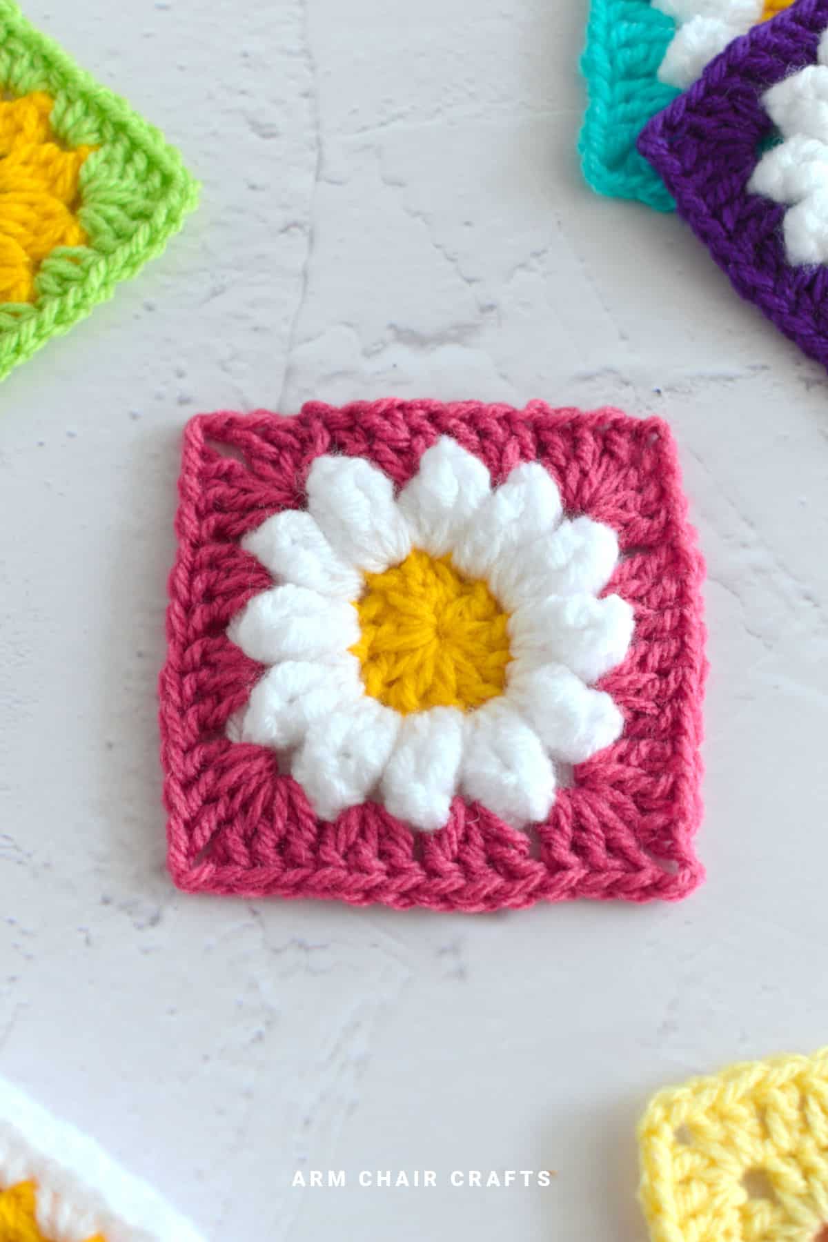 Crochet granny square.