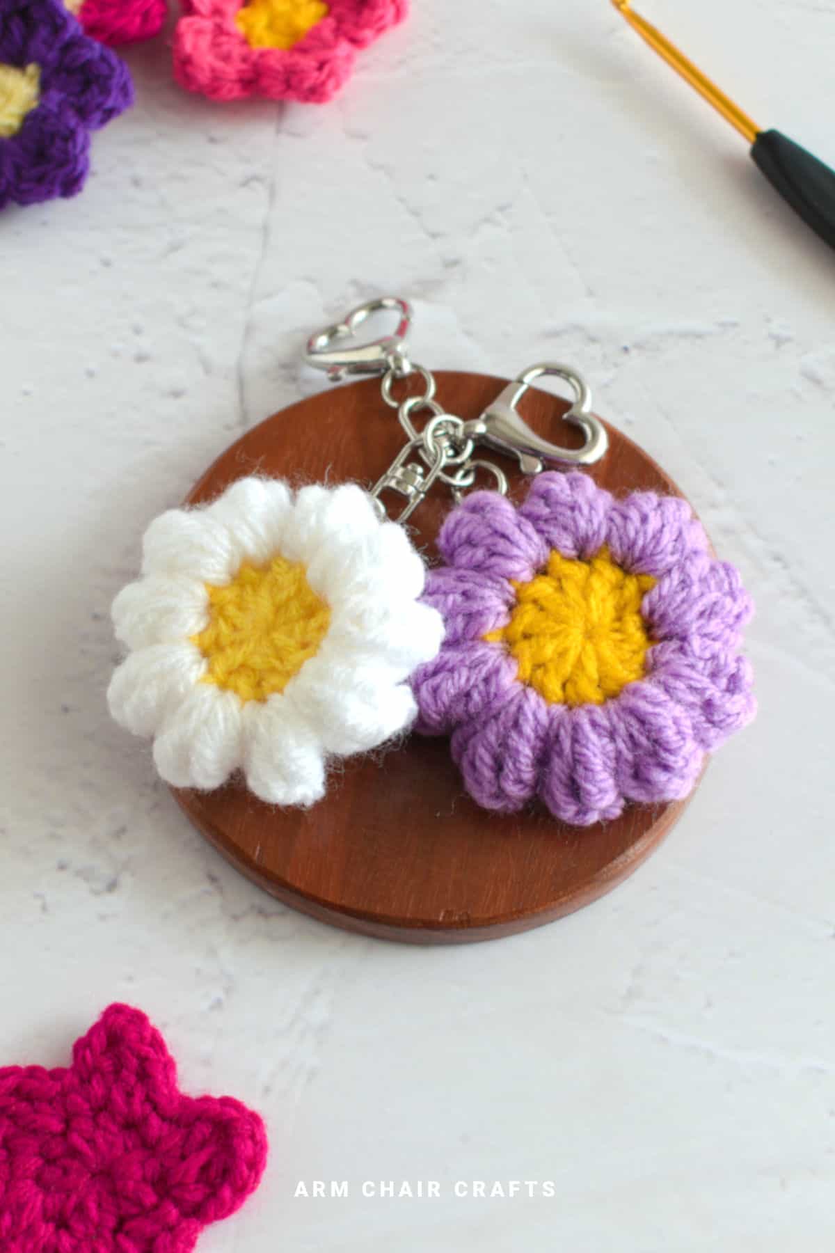 Crochet keychains.