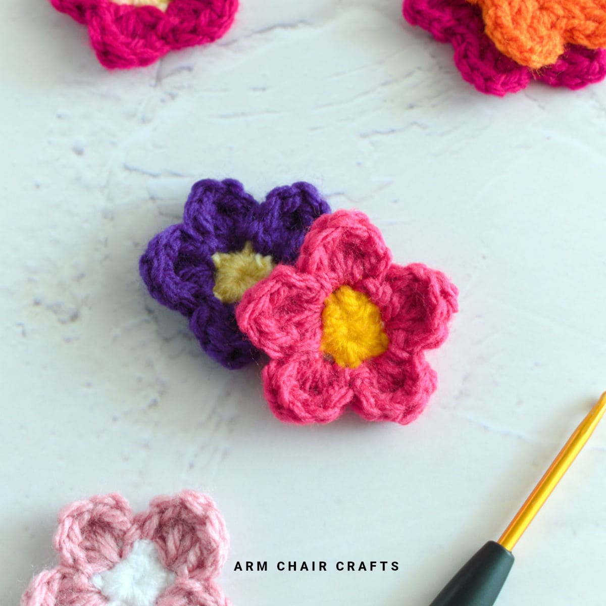Crochet flowers.