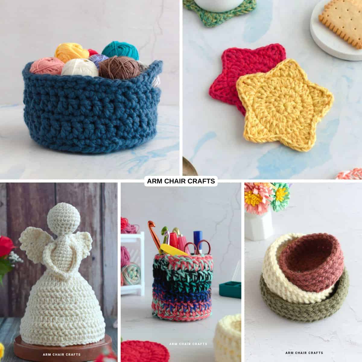 Crochet home decor projects.