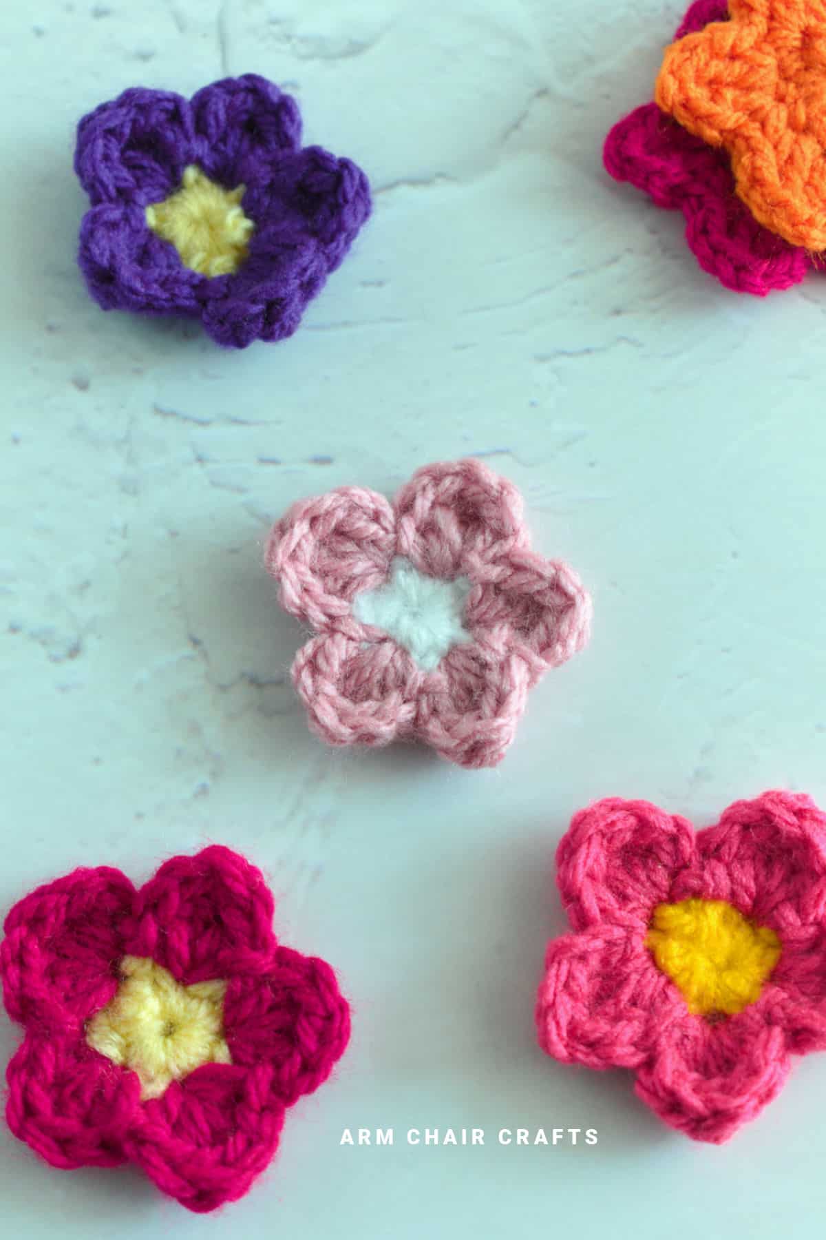 Flower crochet motifs.
