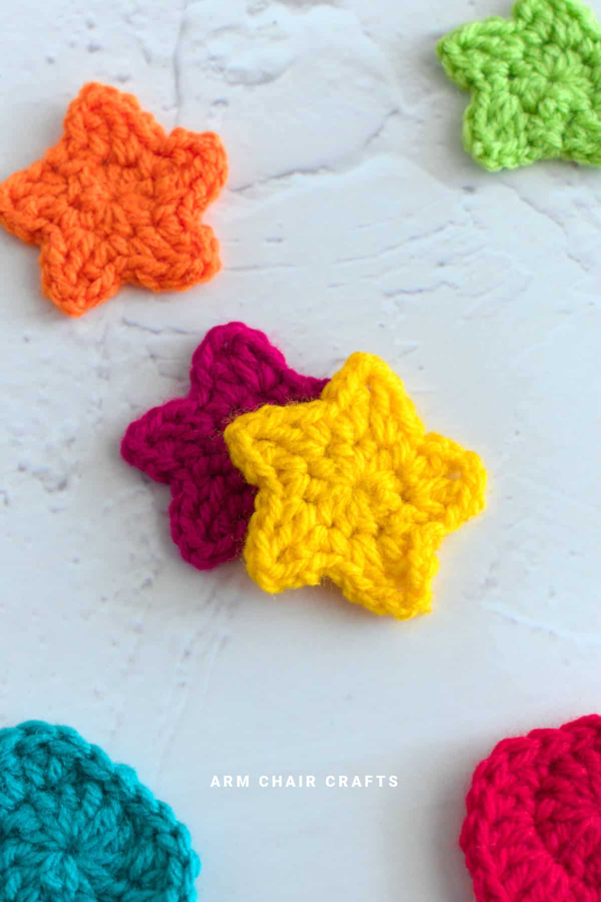 Star crochet motifs.