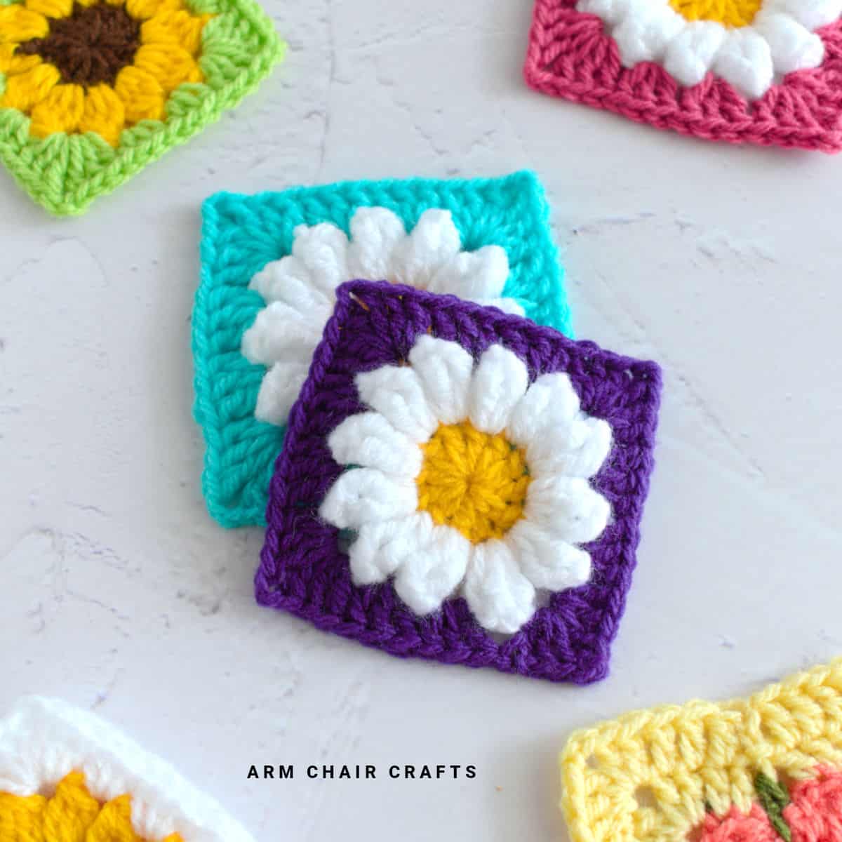 Daisy granny squares.