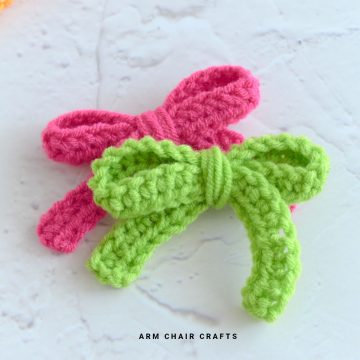 Crochet bows.