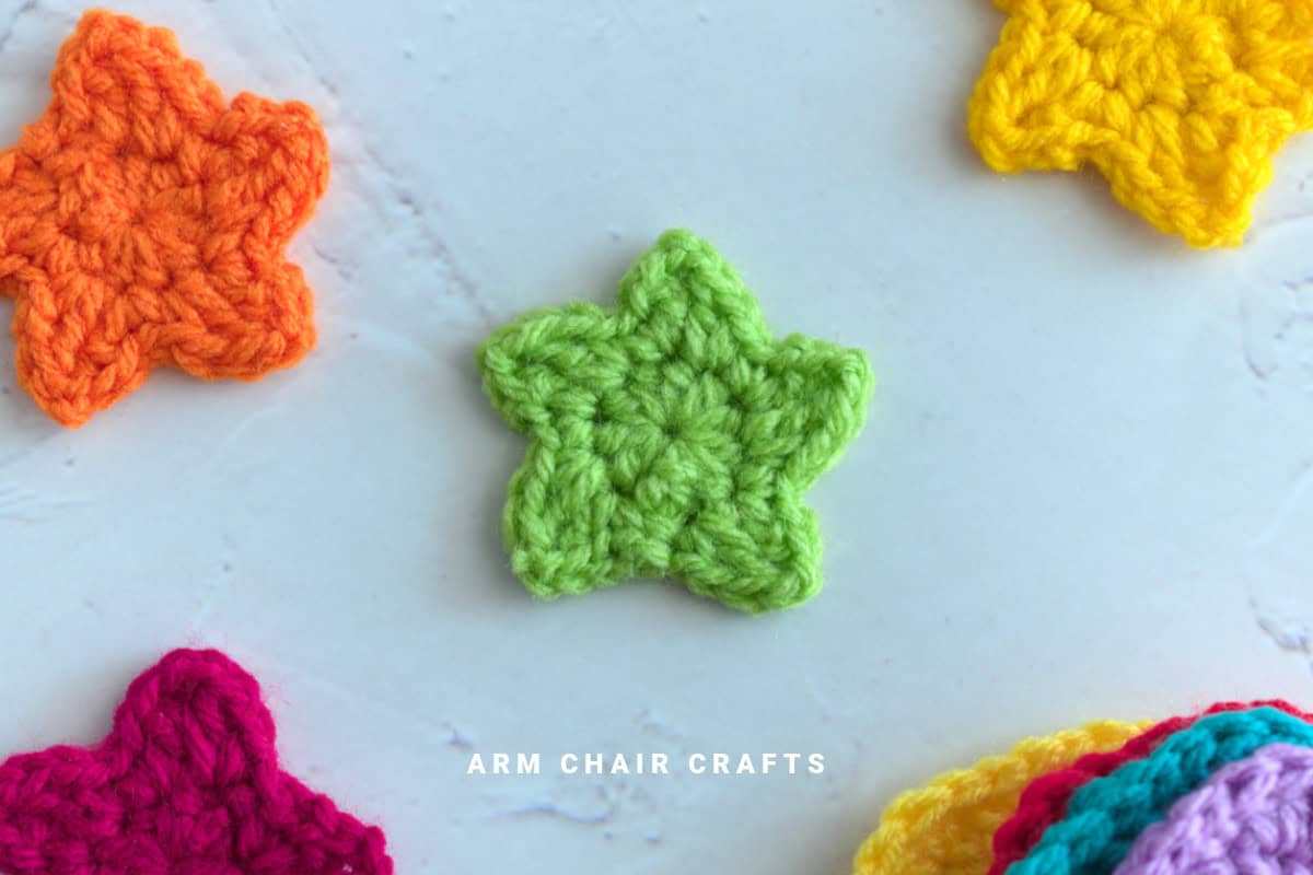 Star crochet motifs.