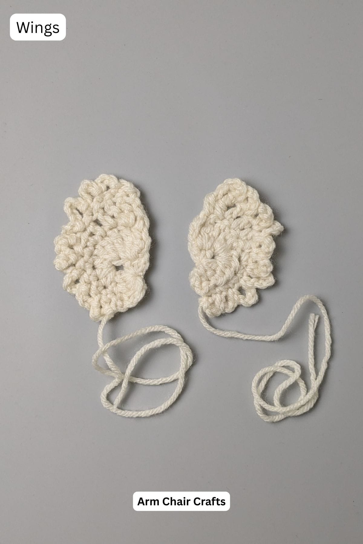 Crochet wings.