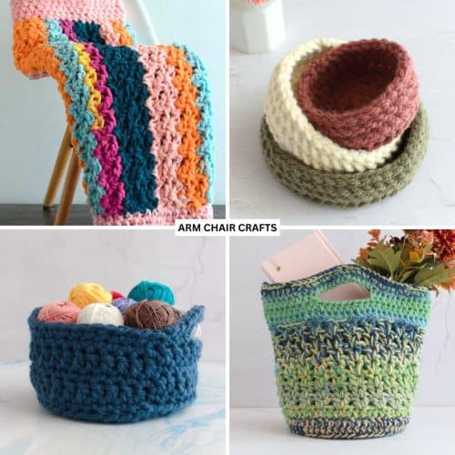 Crochet home decor projects.