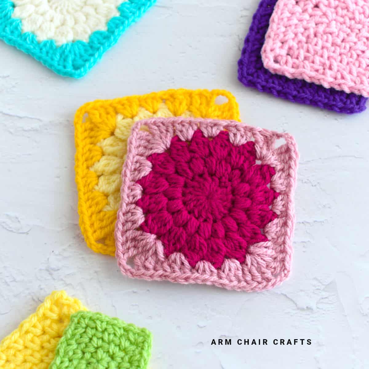 Sunburst granny squares.
