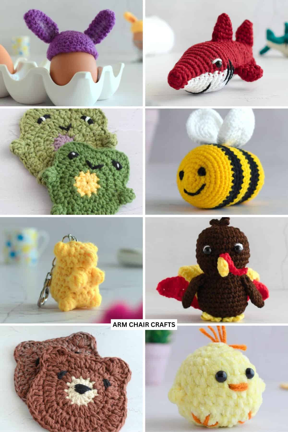 Crochet animal projects.