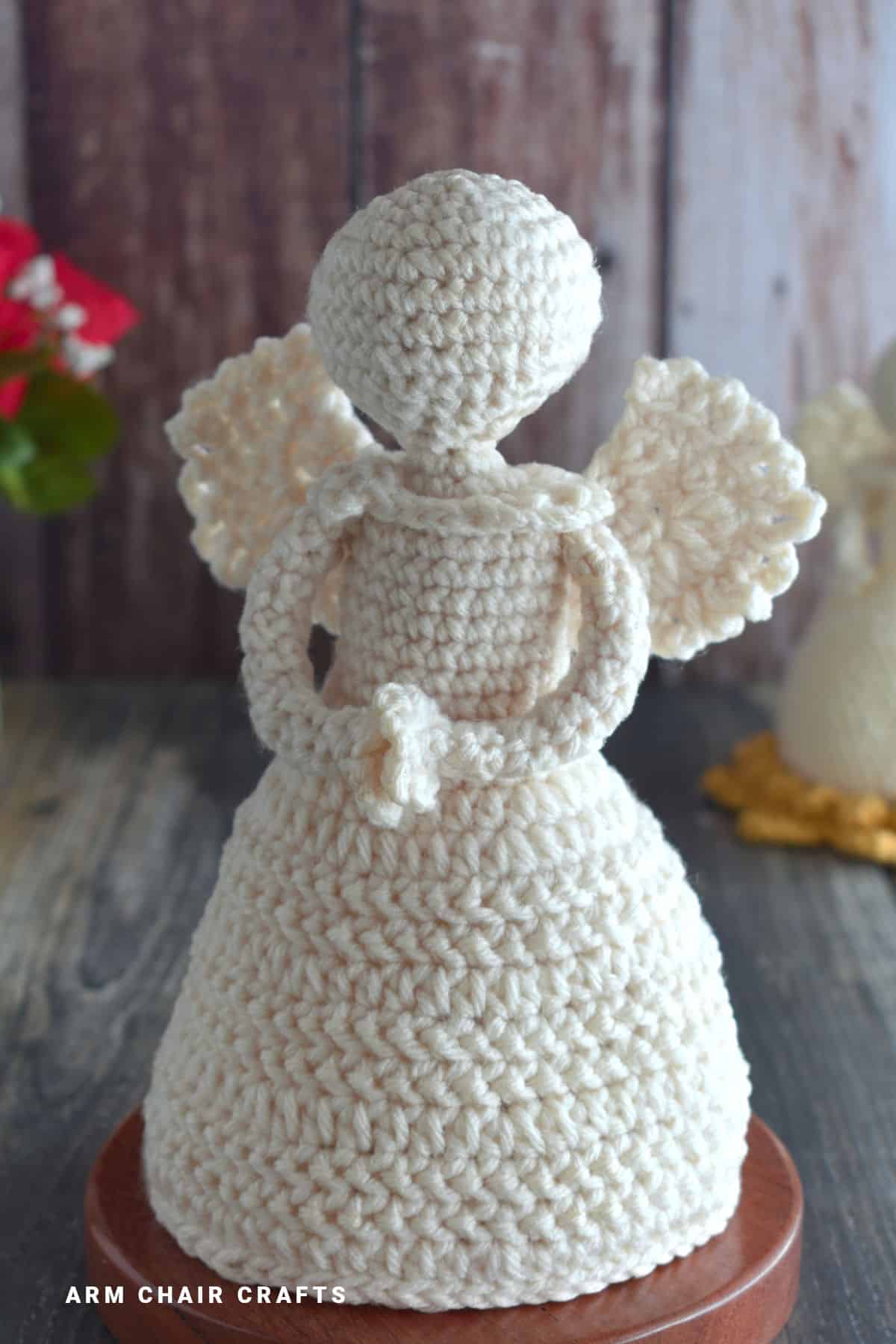 Standing crochet angel.
