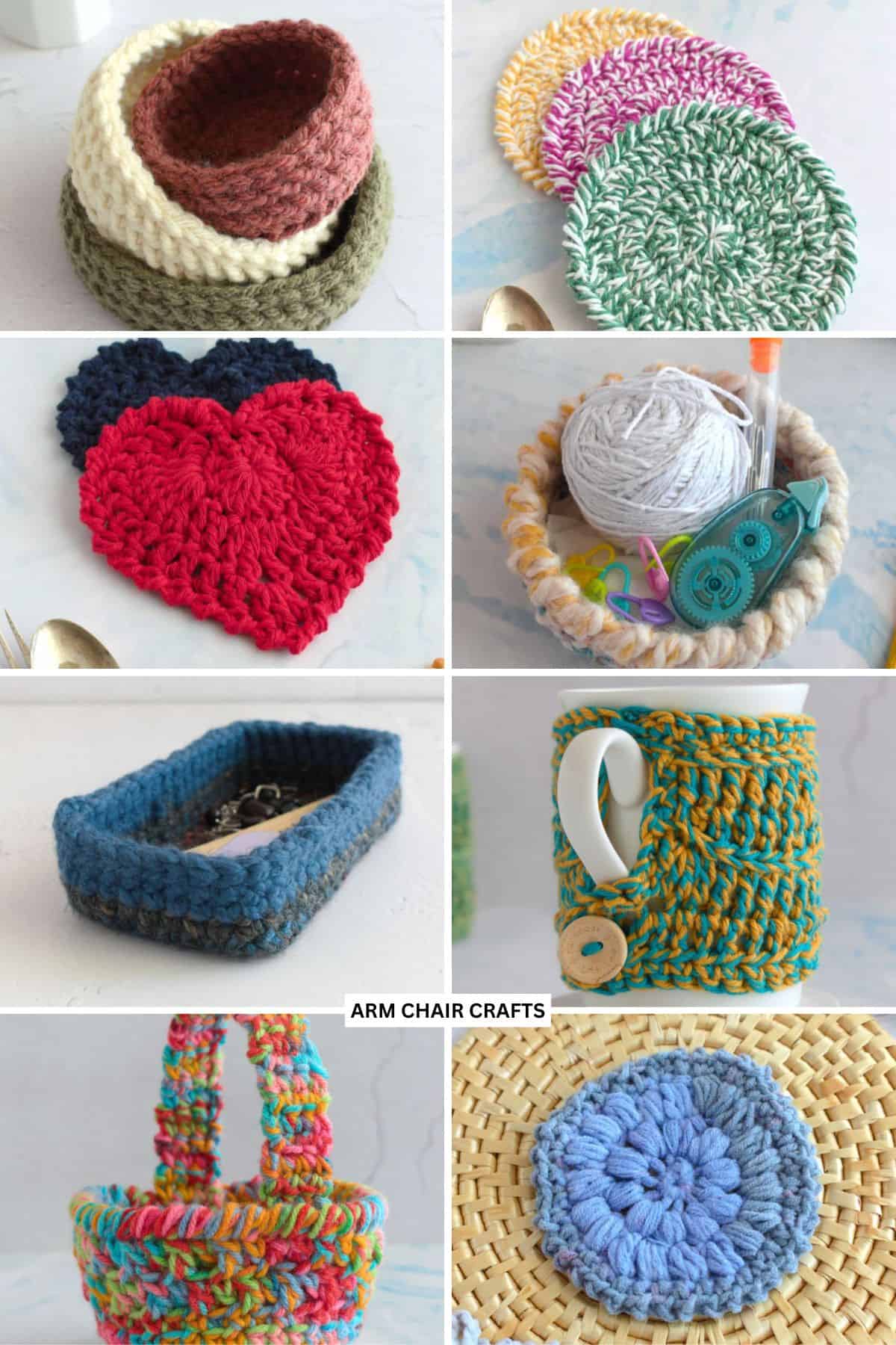 Small crochet projects.