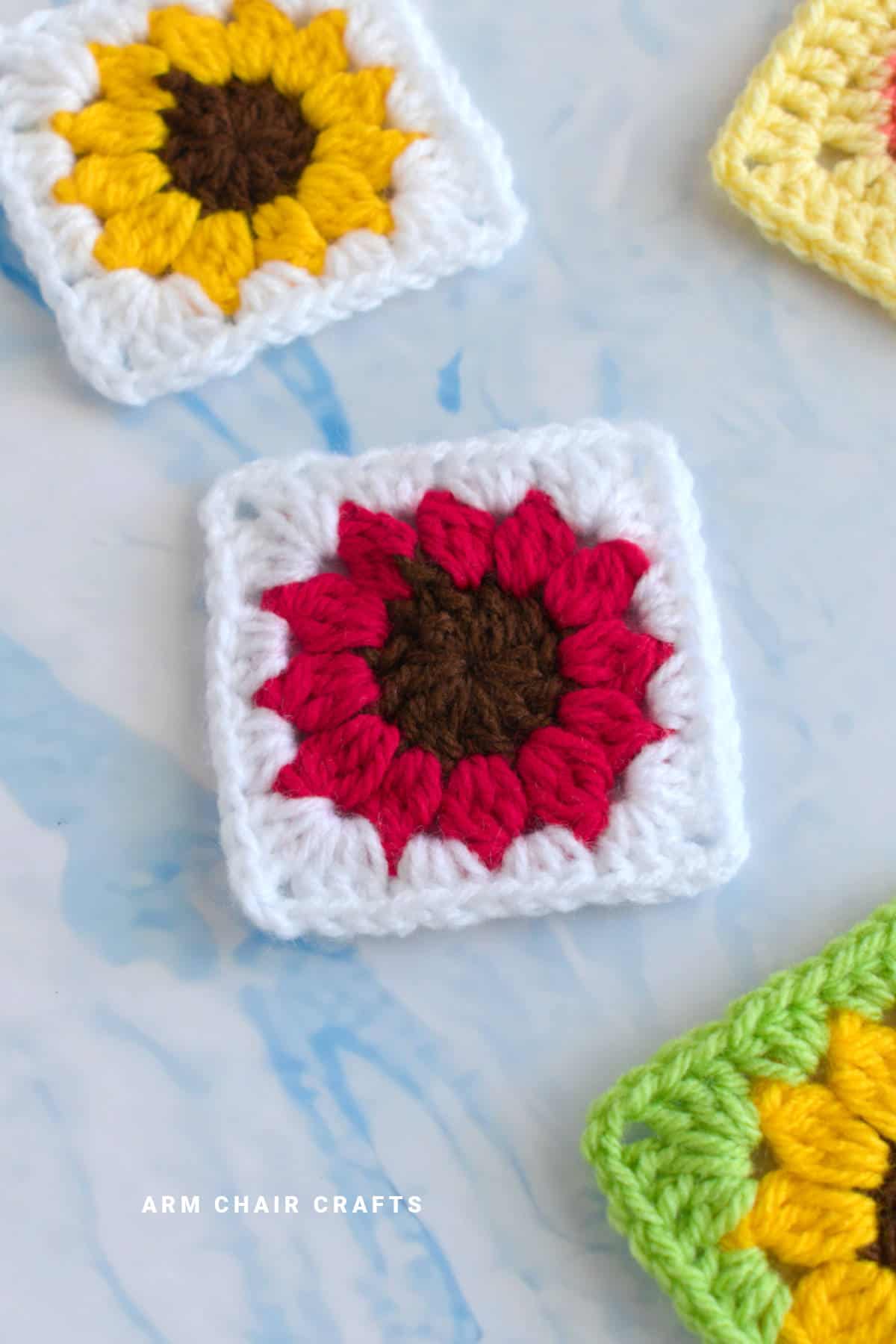 Sunflower granny squares.
