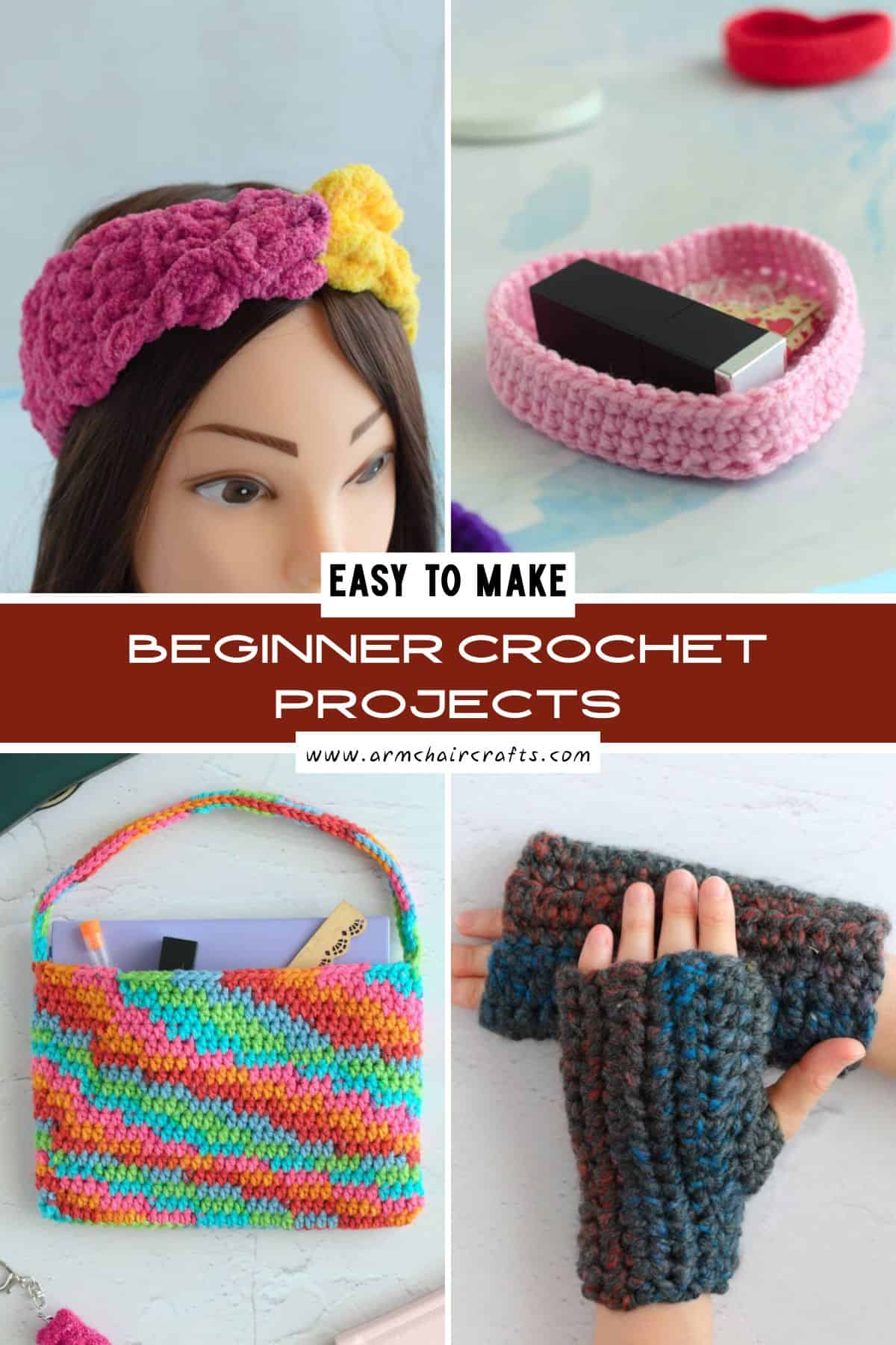 Beginner crochet projects.