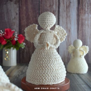 Standing crochet angel.