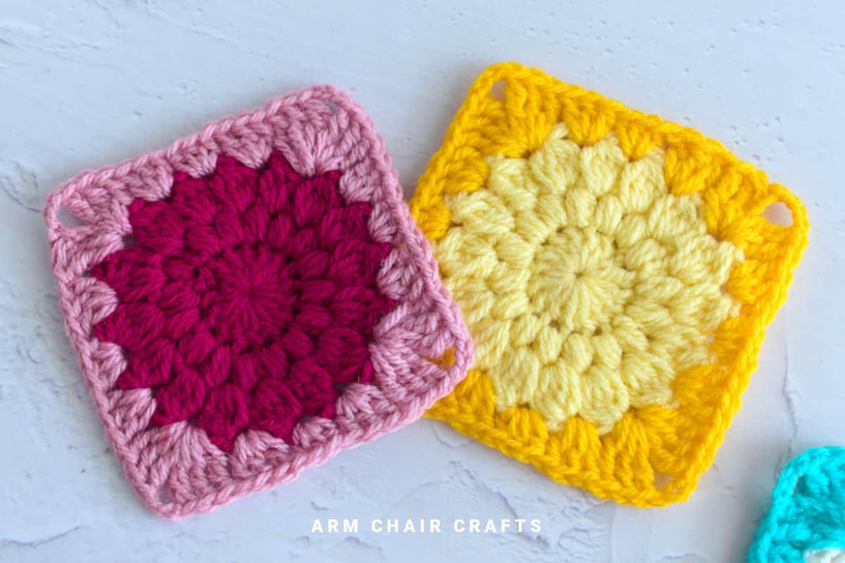 Sunburst granny squares.