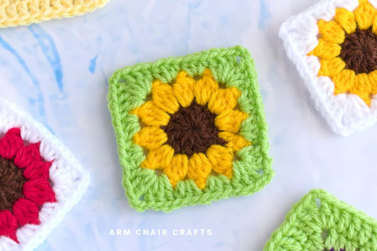 Sunflower granny squares.