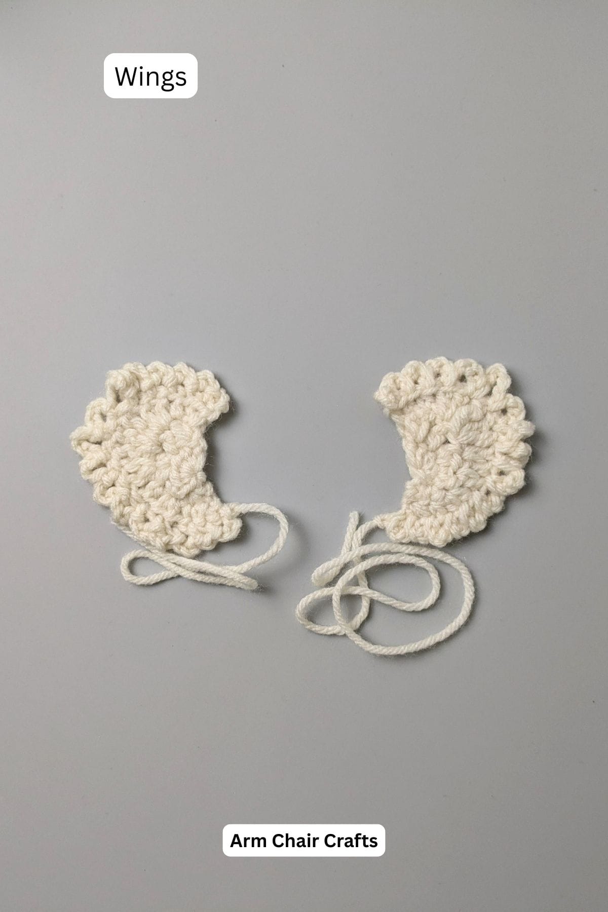 Crochet wings.
