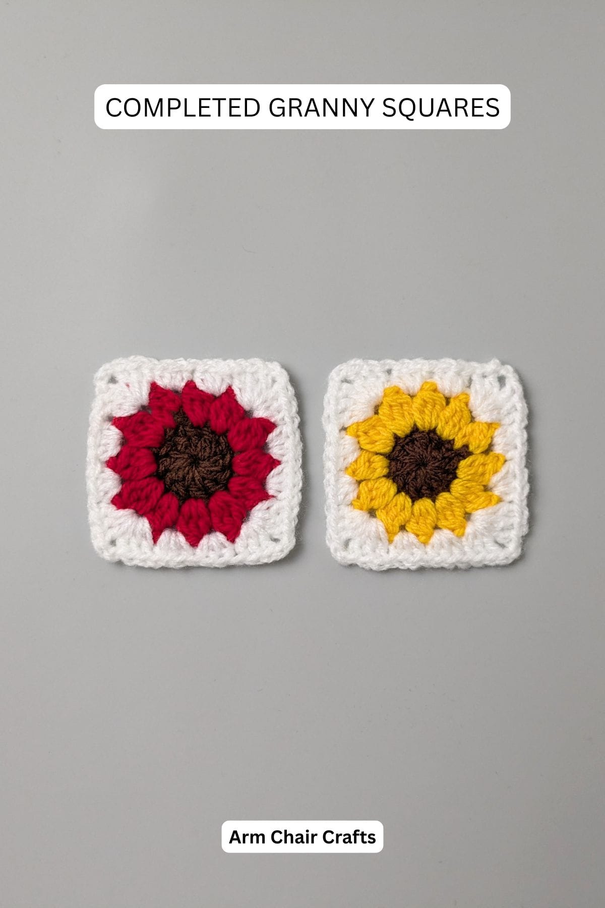 Completed granny squares.