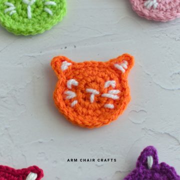 Orange cat applique.