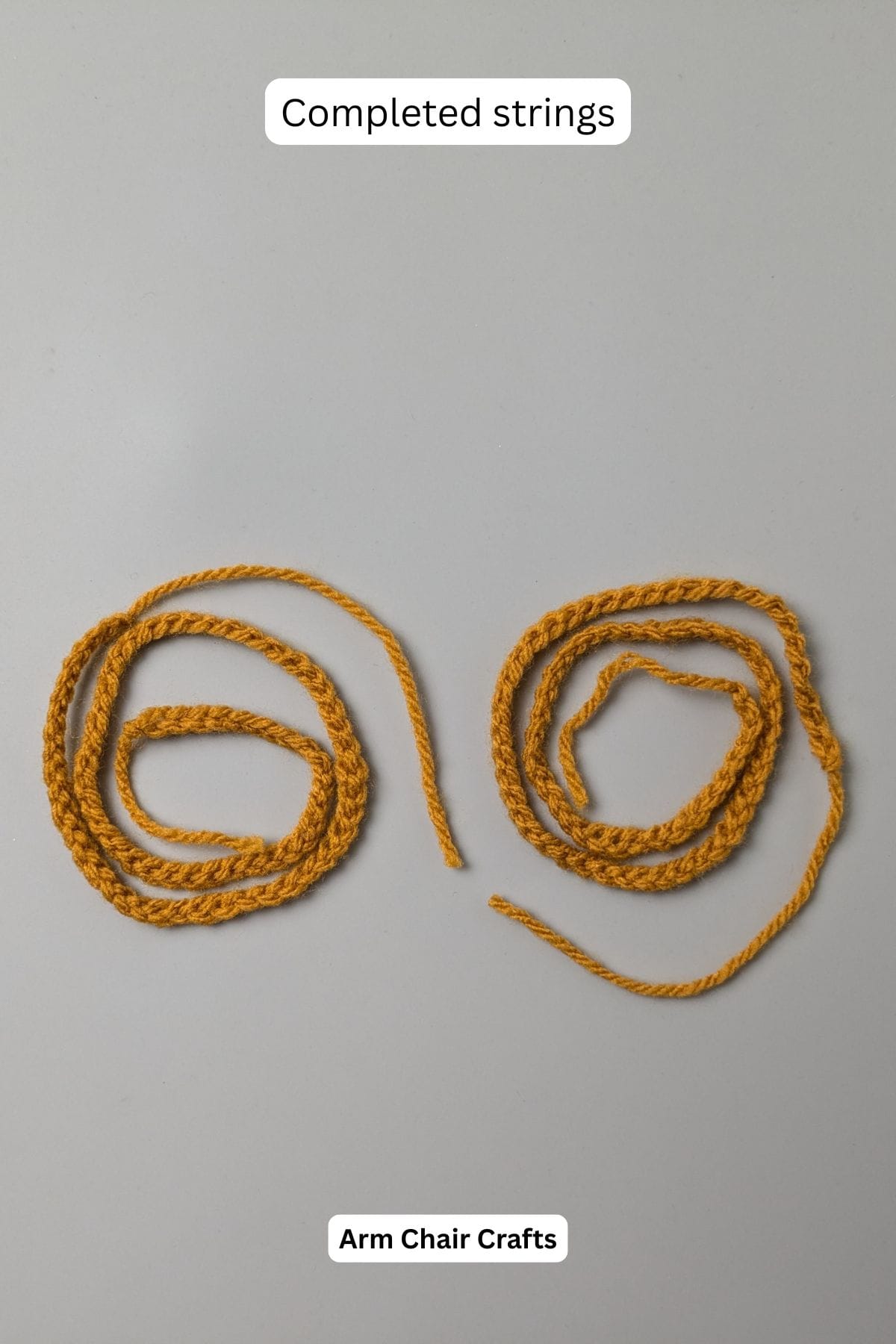 Completed drawstrings.
