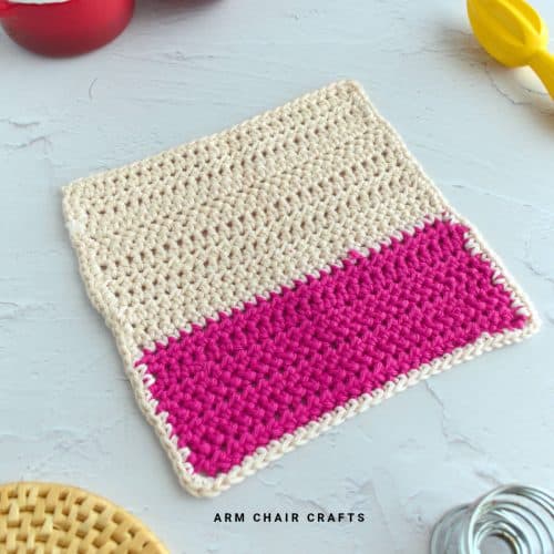 Crochet dishcloth.